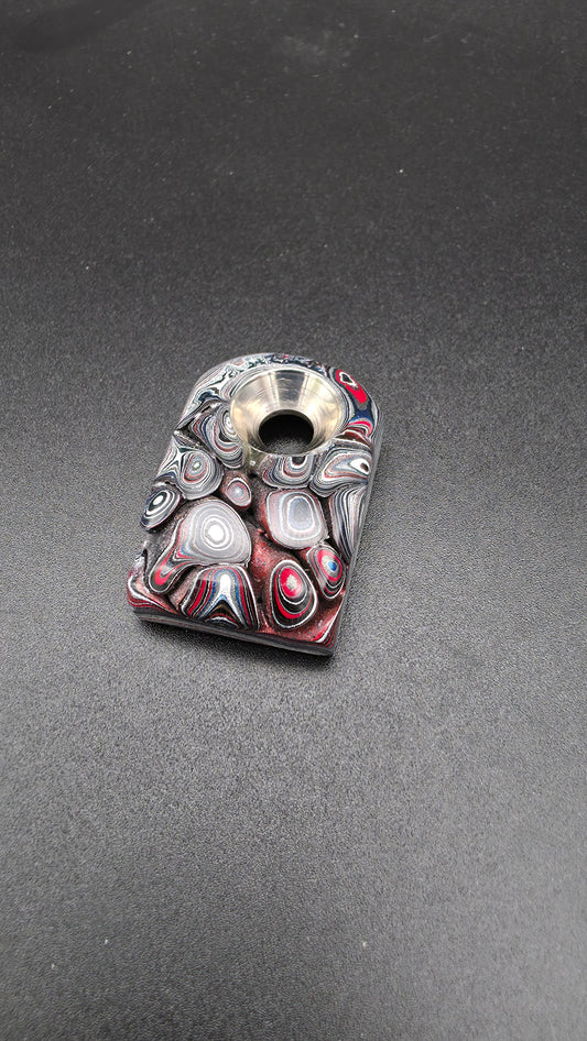 Fordite Carbon Titan Anhänger
